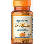 Витамин C с биофлавоноидами и шиповником (Vitamin C with bioflavonoids&rose hips) 500 мг